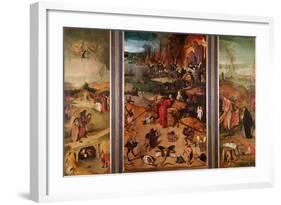 Triptych of the Temptation of St. Anthony-Hieronymus Bosch-Framed Giclee Print