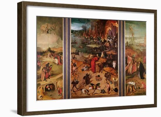 Triptych of the Temptation of St. Anthony-Hieronymus Bosch-Framed Giclee Print