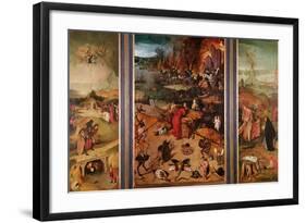 Triptych of the Temptation of St. Anthony-Hieronymus Bosch-Framed Giclee Print