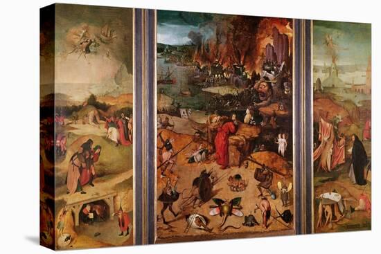 Triptych of the Temptation of St. Anthony-Hieronymus Bosch-Stretched Canvas