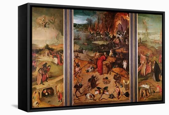 Triptych of the Temptation of St. Anthony-Hieronymus Bosch-Framed Stretched Canvas