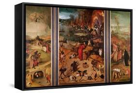 Triptych of the Temptation of St. Anthony-Hieronymus Bosch-Framed Stretched Canvas