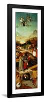 Triptych of the Temptations, the Flight and Fall of Saint Anthony-Hieronymus Bosch-Framed Premium Giclee Print