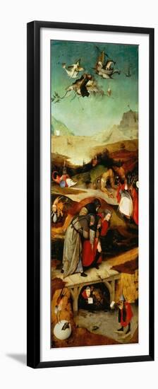 Triptych of the Temptations, the Flight and Fall of Saint Anthony-Hieronymus Bosch-Framed Premium Giclee Print