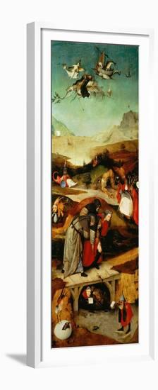 Triptych of the Temptations, the Flight and Fall of Saint Anthony-Hieronymus Bosch-Framed Premium Giclee Print