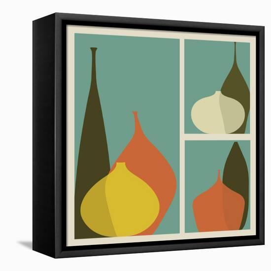 Triptych of Vases-trendywest-Framed Stretched Canvas