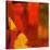 Triptych Red Wassily I-Petro Mikelo-Stretched Canvas
