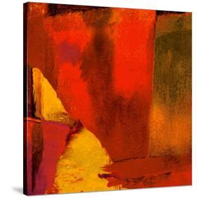 Triptych Red Wassily I-Petro Mikelo-Stretched Canvas