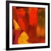Triptych Red Wassily I-Petro Mikelo-Framed Art Print