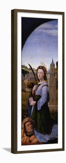 Triptych: Saint Barbara and Her Father Dioscurus, 1500-Mariotto Albertinelli-Framed Premium Giclee Print