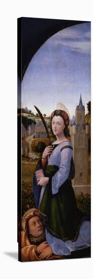 Triptych: Saint Barbara and Her Father Dioscurus, 1500-Mariotto Albertinelli-Stretched Canvas
