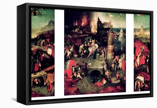 Triptych: the Temptation of St. Anthony-Hieronymus Bosch-Framed Stretched Canvas