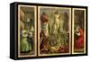 Triptych: Transfiguration, Jesus Appearing to His Disciples with Ss. Jerome and Augustine-Sandro Botticelli-Framed Stretched Canvas