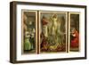 Triptych: Transfiguration, Jesus Appearing to His Disciples with Ss. Jerome and Augustine-Sandro Botticelli-Framed Giclee Print