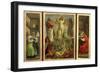 Triptych: Transfiguration, Jesus Appearing to His Disciples with Ss. Jerome and Augustine-Sandro Botticelli-Framed Giclee Print