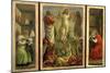 Triptych: Transfiguration, Jesus Appearing to His Disciples with Ss. Jerome and Augustine-Sandro Botticelli-Mounted Giclee Print