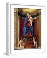 Triptych, Virgin in Majesty with Saints (Detail)-Giovanni Bellini-Framed Giclee Print