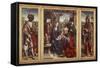 Triptych with Adoration of Magi, 1515-1520-Joos Van Cleve-Framed Stretched Canvas