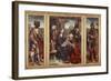 Triptych with Adoration of Magi, 1515-1520-Joos Van Cleve-Framed Giclee Print