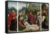 Triptych with Lamentation-Jan Jansz Mostaert-Framed Stretched Canvas