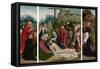 Triptych with Lamentation-Jan Jansz Mostaert-Framed Stretched Canvas