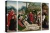 Triptych with Lamentation-Jan Jansz Mostaert-Stretched Canvas