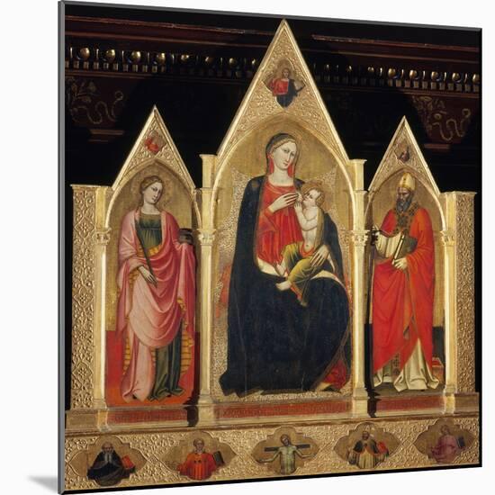 Triptych with Madonna and Saints-Cenni Di Francesco-Mounted Giclee Print