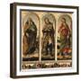 Triptych with St. Anthony Abbot, St. Roch, and St. Catherine of Alexandria-Sandro Botticelli-Framed Premium Giclee Print