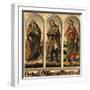 Triptych with St. Anthony Abbot, St. Roch, and St. Catherine of Alexandria-Sandro Botticelli-Framed Premium Giclee Print