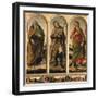 Triptych with St. Anthony Abbot, St. Roch, and St. Catherine of Alexandria-Sandro Botticelli-Framed Giclee Print