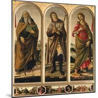 Triptych with St. Anthony Abbot, St. Roch, and St. Catherine of Alexandria-Sandro Botticelli-Mounted Giclee Print