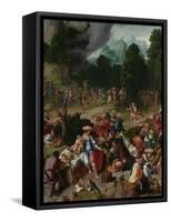 Triptych with the Adoration of the Golden Calf-Lucas van Leyden-Framed Stretched Canvas
