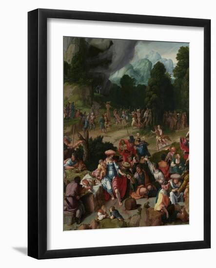 Triptych with the Adoration of the Golden Calf-Lucas van Leyden-Framed Giclee Print