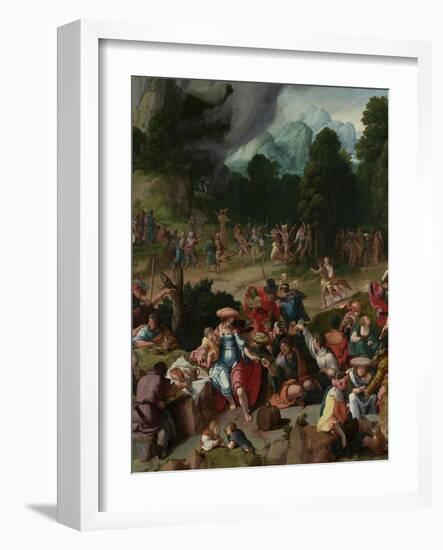 Triptych with the Adoration of the Golden Calf-Lucas van Leyden-Framed Giclee Print