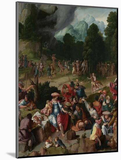 Triptych with the Adoration of the Golden Calf-Lucas van Leyden-Mounted Giclee Print
