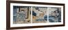 Triptych with the Adventures of Coxinga/ Watonai by Hachiman Taro Yoshiie-Kuniyoshi Utagawa-Framed Giclee Print