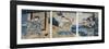 Triptych with the Adventures of Coxinga/ Watonai by Hachiman Taro Yoshiie-Kuniyoshi Utagawa-Framed Giclee Print