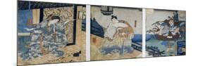 Triptych with the Adventures of Coxinga/ Watonai by Hachiman Taro Yoshiie-Kuniyoshi Utagawa-Mounted Giclee Print