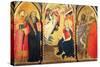 Triptych with the Annunciation and Saints Lawrence, Benedict, John the Baptist and Nicholas-Giovanni dal Ponte-Stretched Canvas