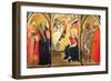 Triptych with the Annunciation and Saints Lawrence, Benedict, John the Baptist and Nicholas-Giovanni dal Ponte-Framed Giclee Print
