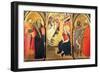 Triptych with the Annunciation and Saints Lawrence, Benedict, John the Baptist and Nicholas-Giovanni dal Ponte-Framed Giclee Print
