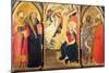 Triptych with the Annunciation and Saints Lawrence, Benedict, John the Baptist and Nicholas-Giovanni dal Ponte-Mounted Giclee Print