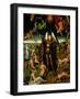 Triptych with the Last Judgement: Center Panel Detail: The Archangel Michael Weighing the Souls-Hans Memling-Framed Giclee Print