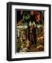 Triptych with the Last Judgement: Center Panel Detail: The Archangel Michael Weighing the Souls-Hans Memling-Framed Giclee Print