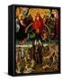 Triptych with the Last Judgement, center panel: Judgement and Weighing of Souls.-Hans Memling-Framed Stretched Canvas