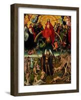 Triptych with the Last Judgement, center panel: Judgement and Weighing of Souls.-Hans Memling-Framed Giclee Print