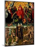 Triptych with the Last Judgement, center panel: Judgement and Weighing of Souls.-Hans Memling-Mounted Giclee Print