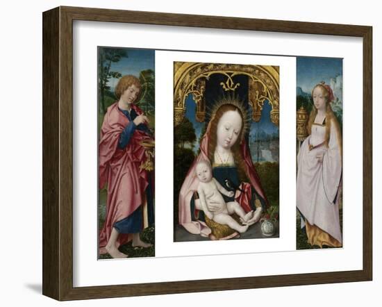 Triptych with Virgin and Child-Jan Provoost & Jan Provoost-Framed Art Print