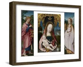 Triptych with Virgin and Child-Jan Provoost & Jan Provoost-Framed Art Print