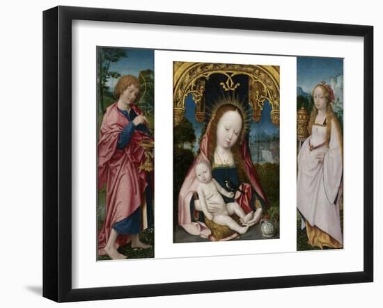 Triptych with Virgin and Child-Jan Provoost & Jan Provoost-Framed Art Print